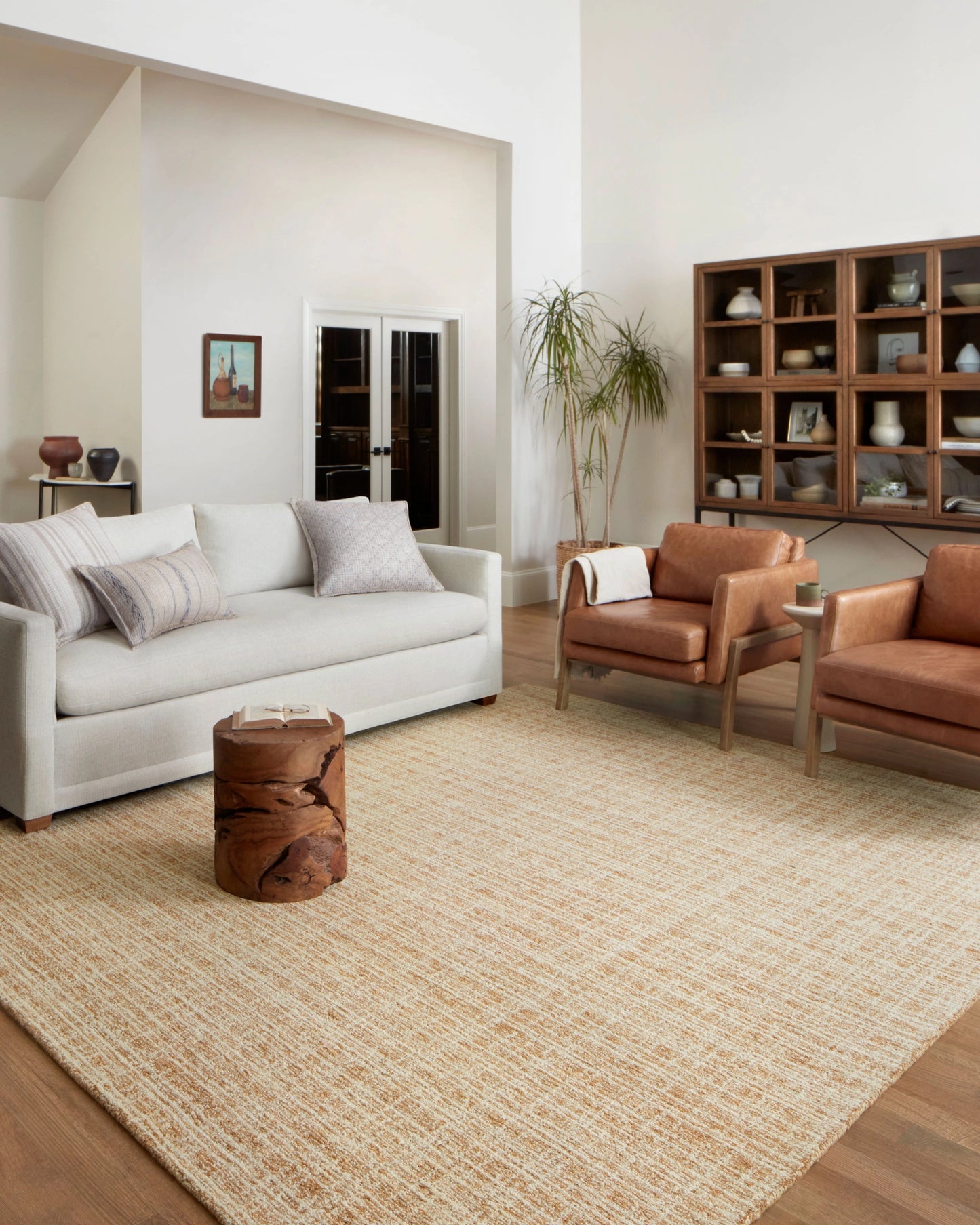 Chris Loves Julia x Loloi Polly Straw / Ivory 7'-9" x 9'-9" Area Rug