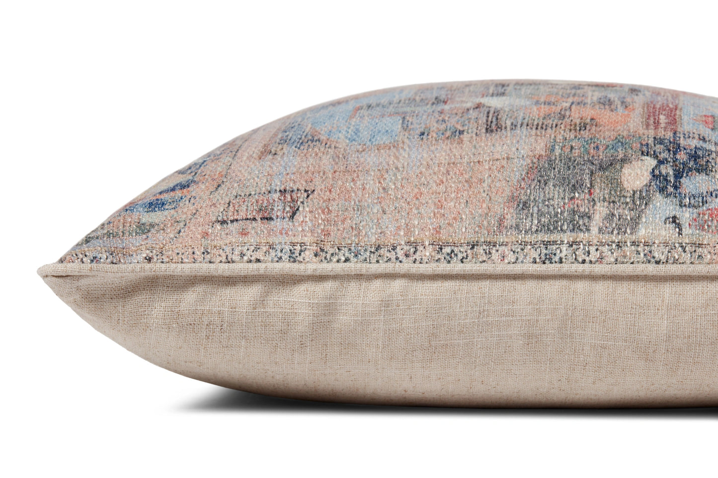 Loloi PLL0008 Taupe / Multi 18" x 18" Cover w/Poly Pillow