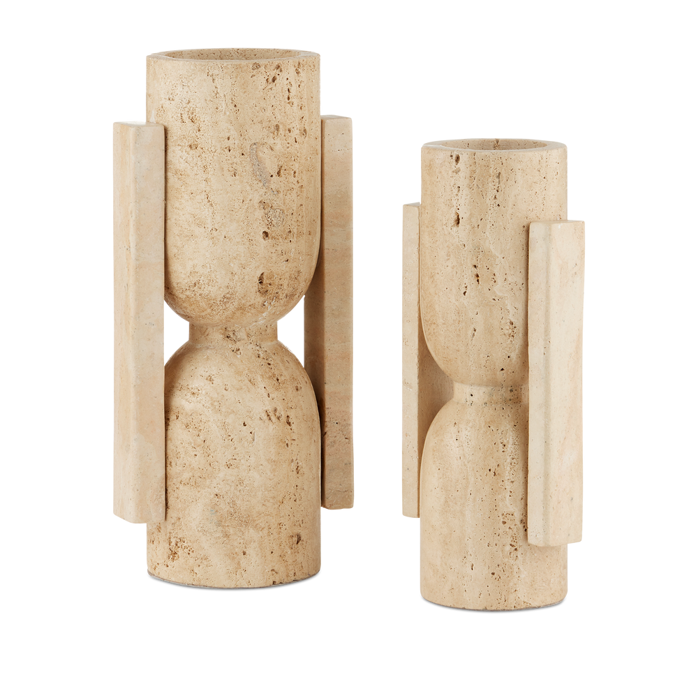 Stone Vase, Face to Face Set of 2
