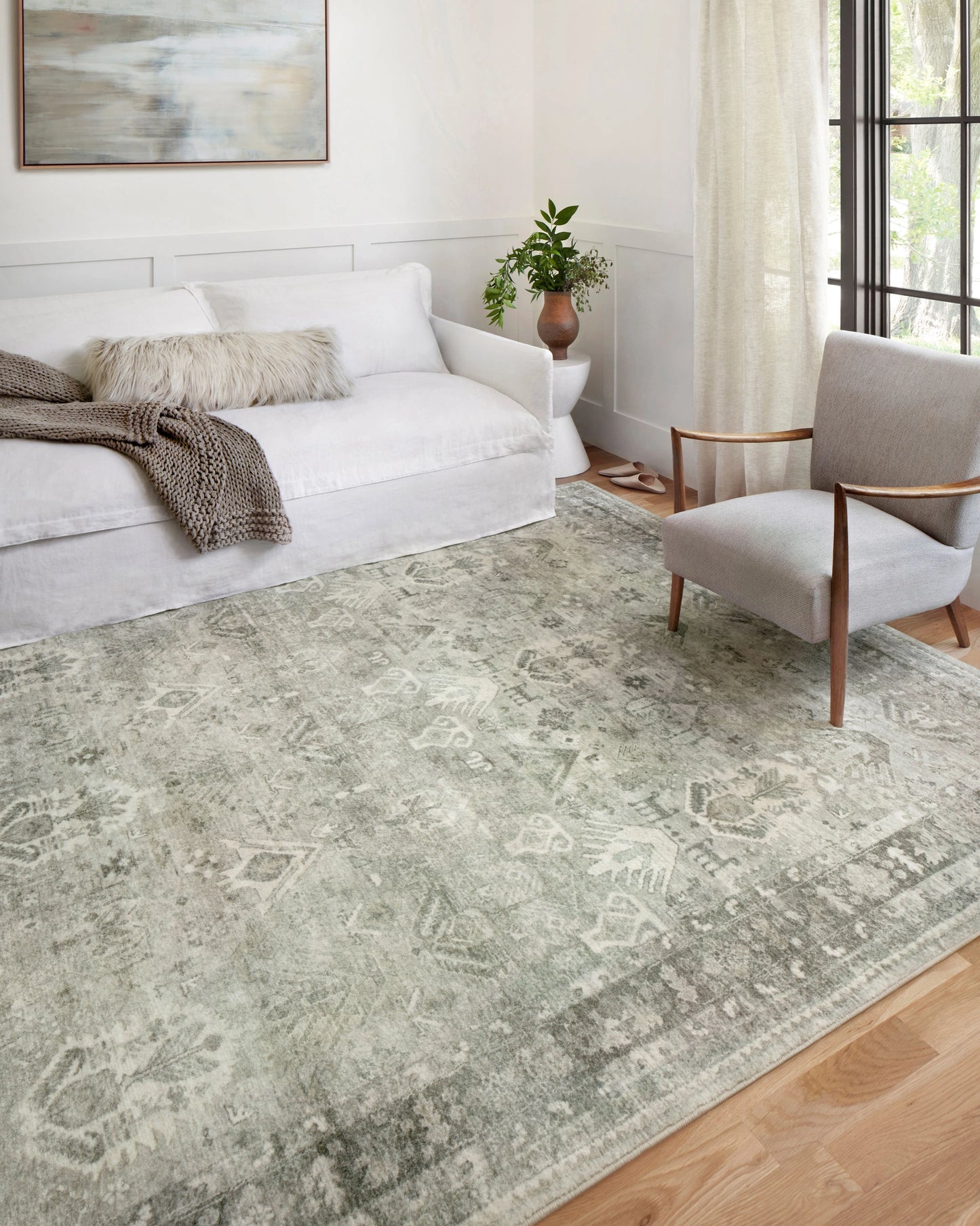 Loloi Rosette Steel / Graphite 2'-2" x 5' Accent Rug