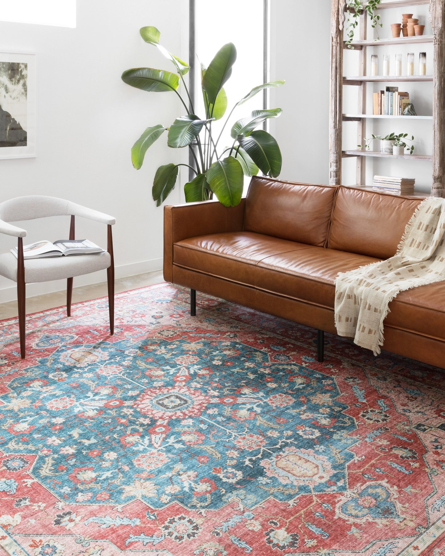 Loloi Skye Brick / Ocean 2'-3" x 3'-9" Accent Rug