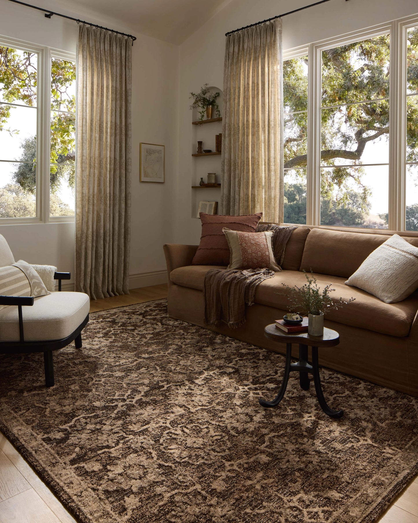 Loloi Percival Bark / Pebble 2'-6" x 7'-6" Runner Rug