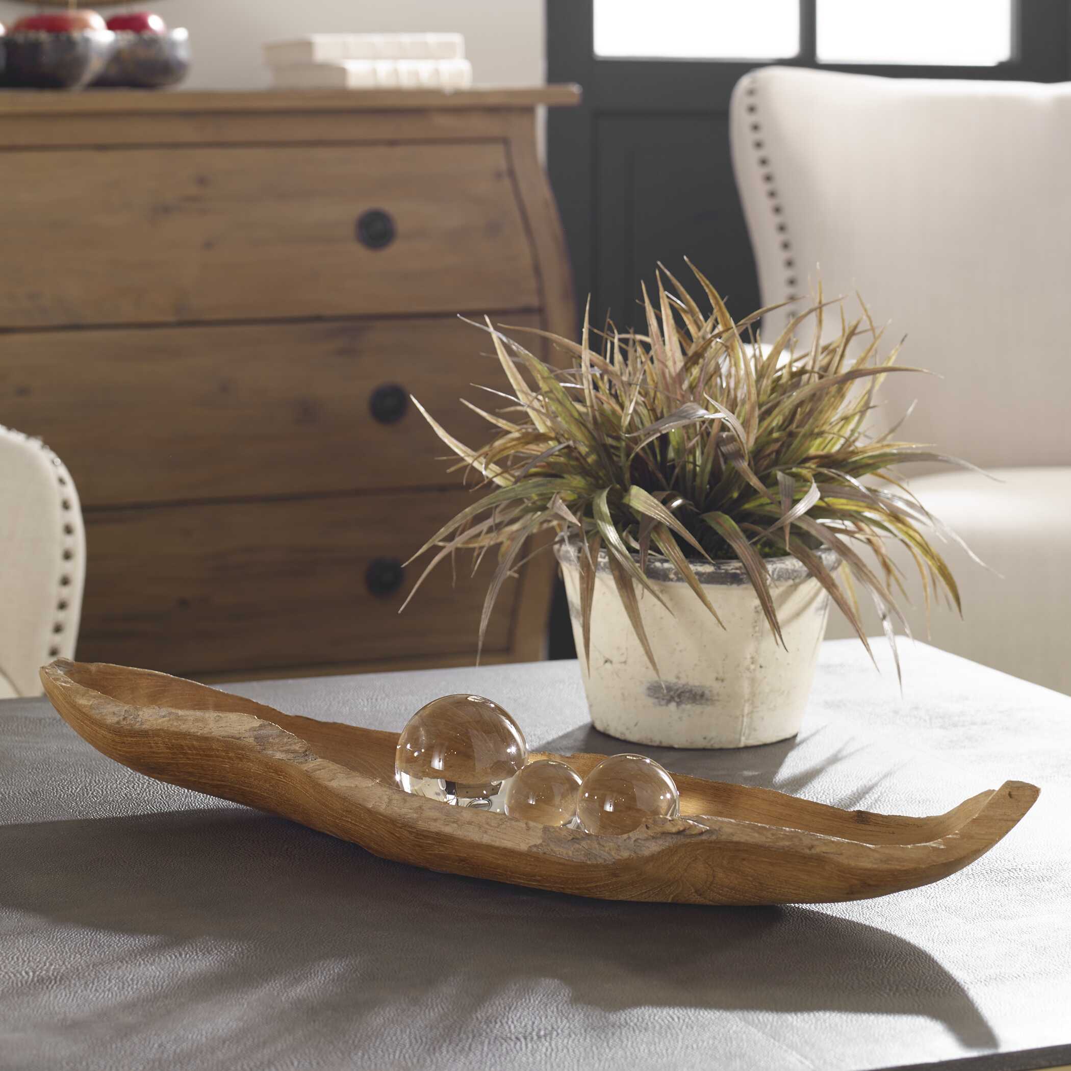 Uttermost Teak Leaf Bowl - Thumbnail 5