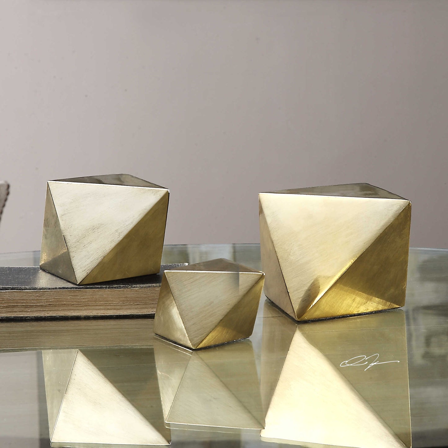 Uttermost Rhombus Champagne Accents Set/3