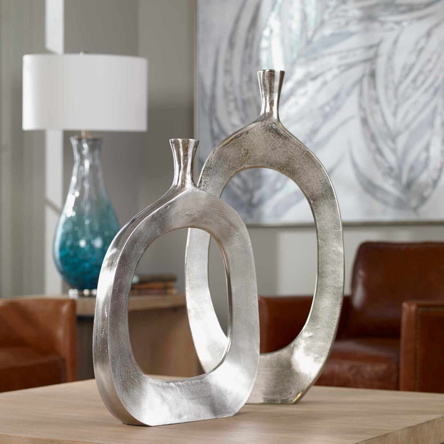 Uttermost Cierra Aluminum Vases Set/2
