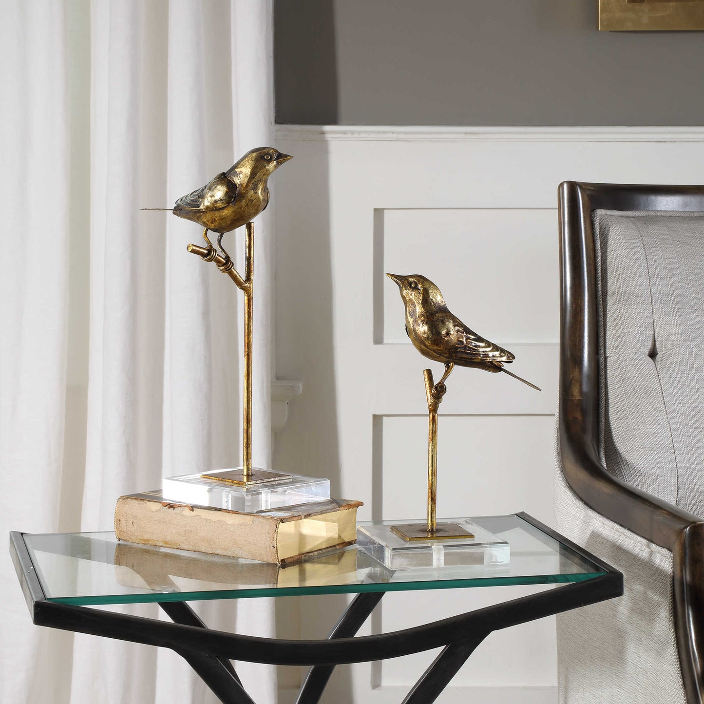 Uttermost Passerines Bird Sculptures Set/2