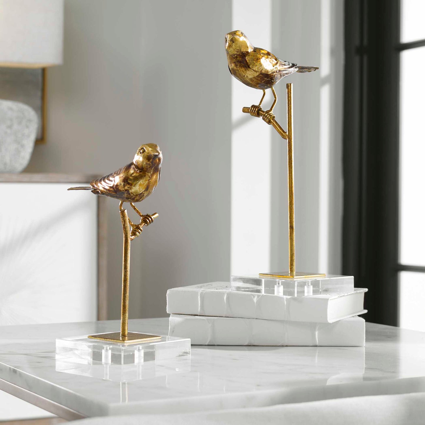 Uttermost Passerines Bird Sculptures Set/2