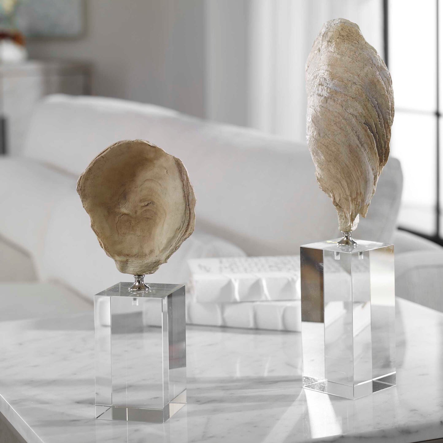 Uttermost Oyster Shell Sculptures Set/2