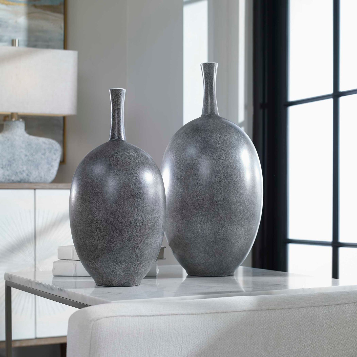 Uttermost Riordan Modern Vases Set/2