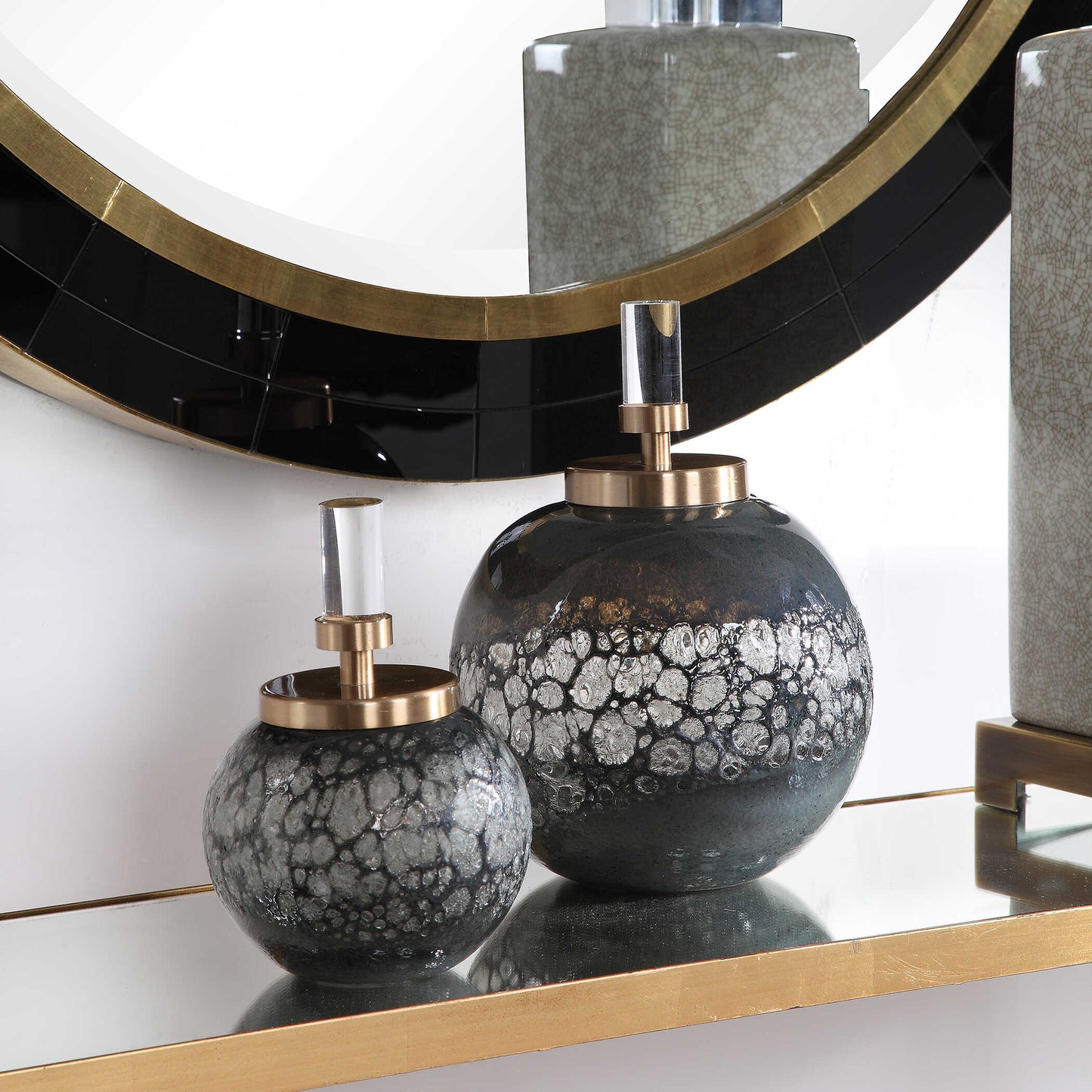 Uttermost Cessair Art Glass Bottles Set/2