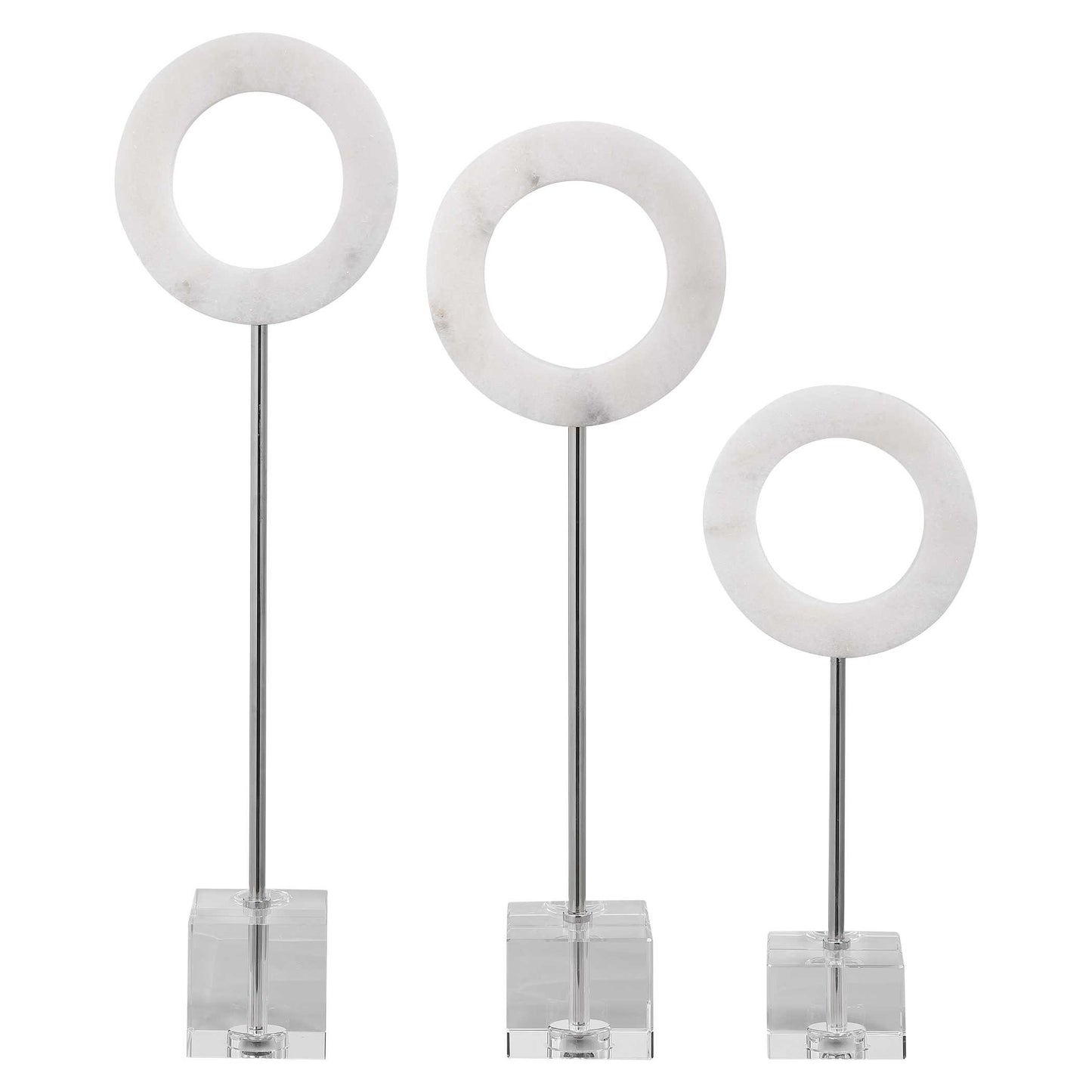 Uttermost Coin Toss Marble Rings Set/3