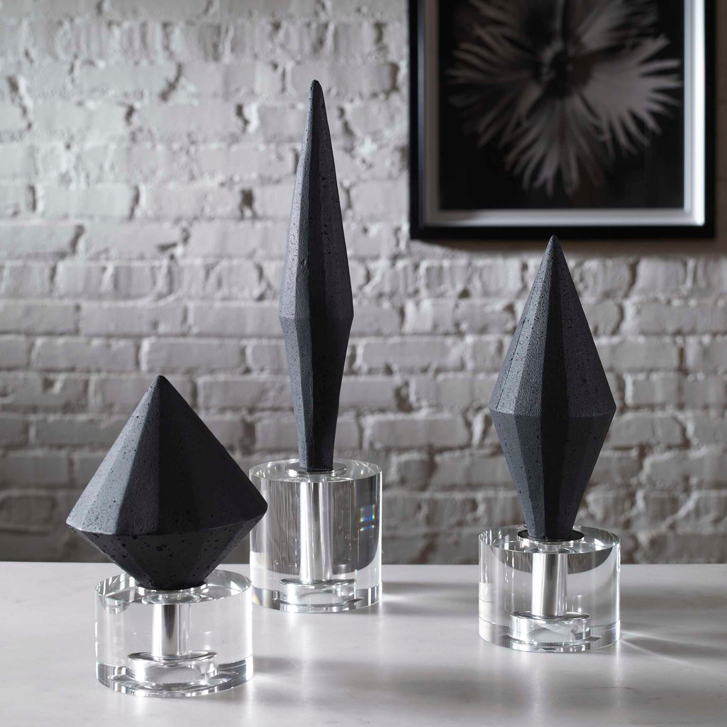 Uttermost Alize Black Sculptures Set/3
