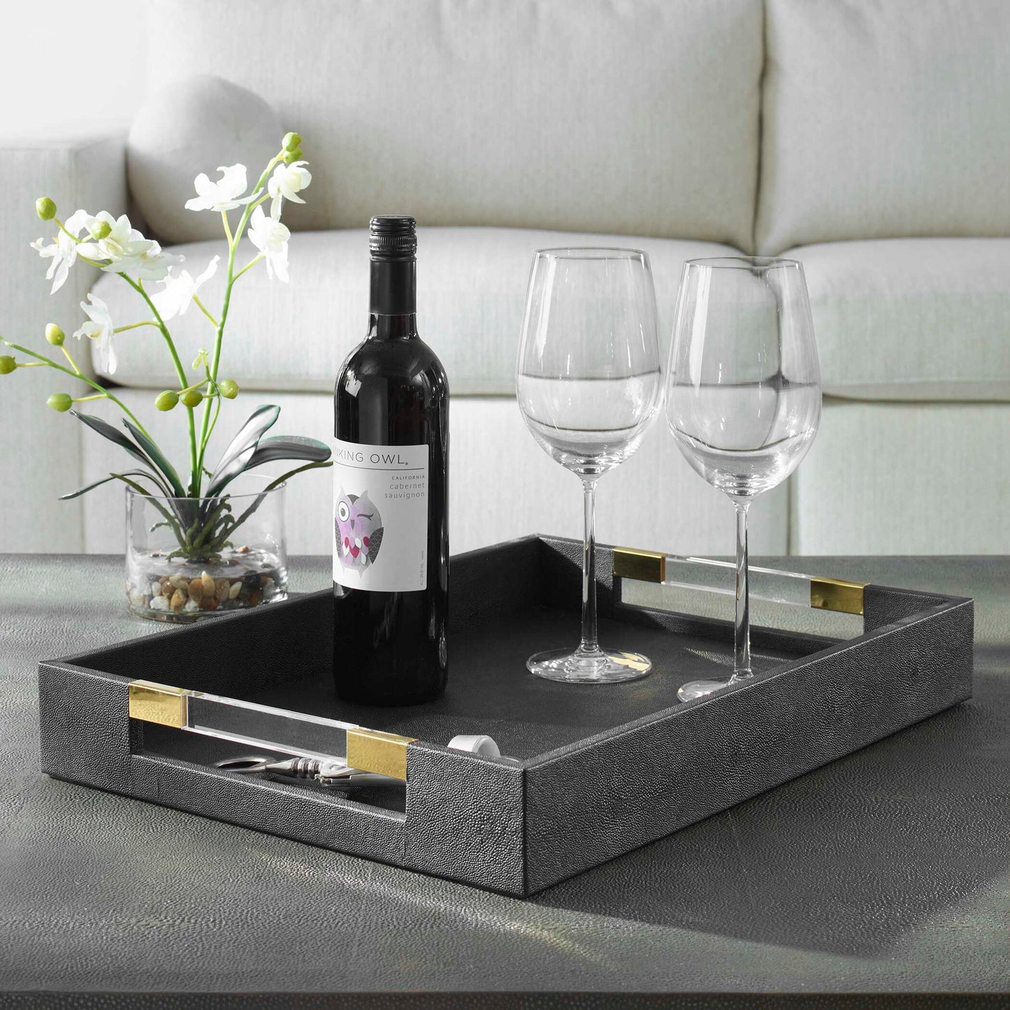 Uttermost Wessex Shagreen Tray