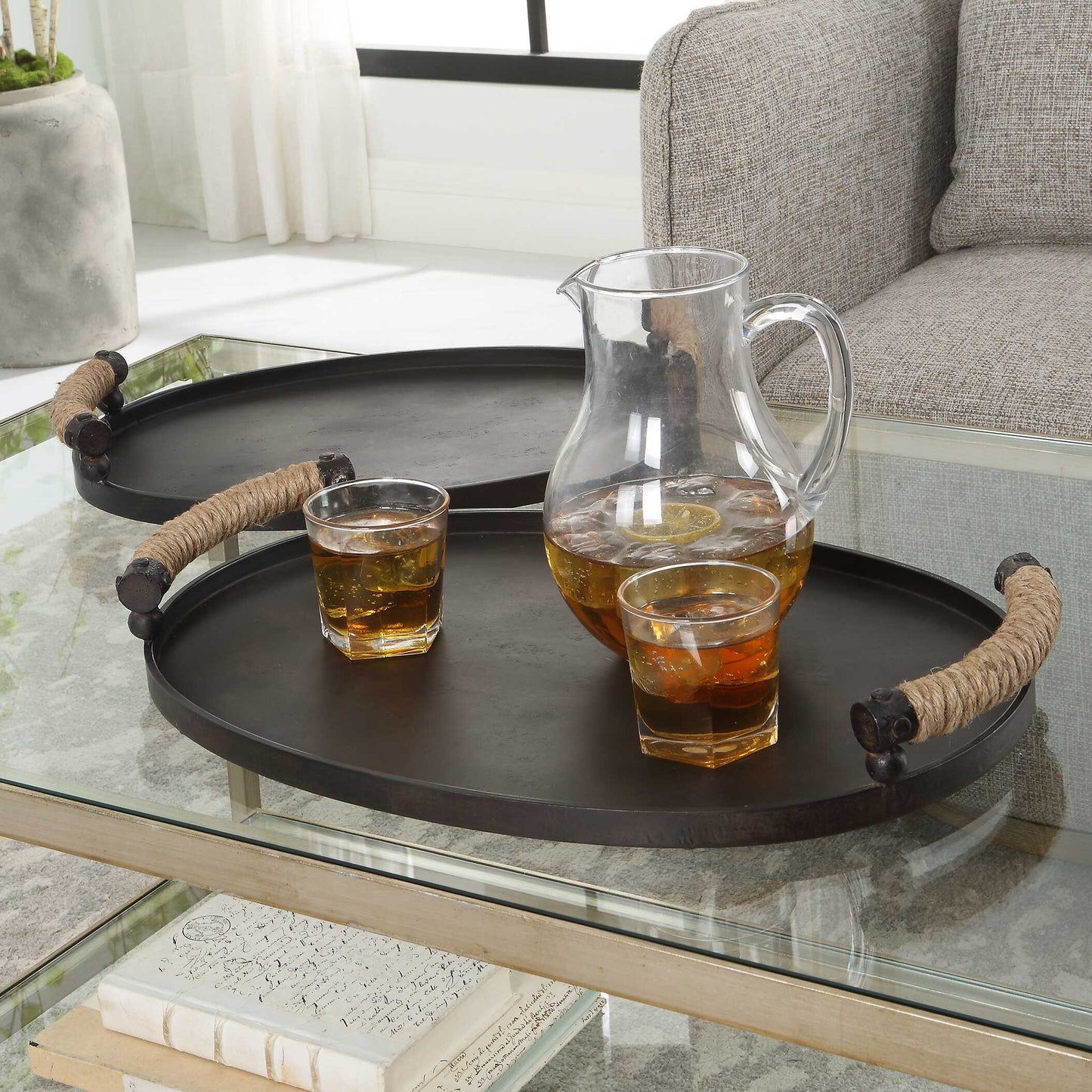 Uttermost Viggo Bronze Trays Set/2