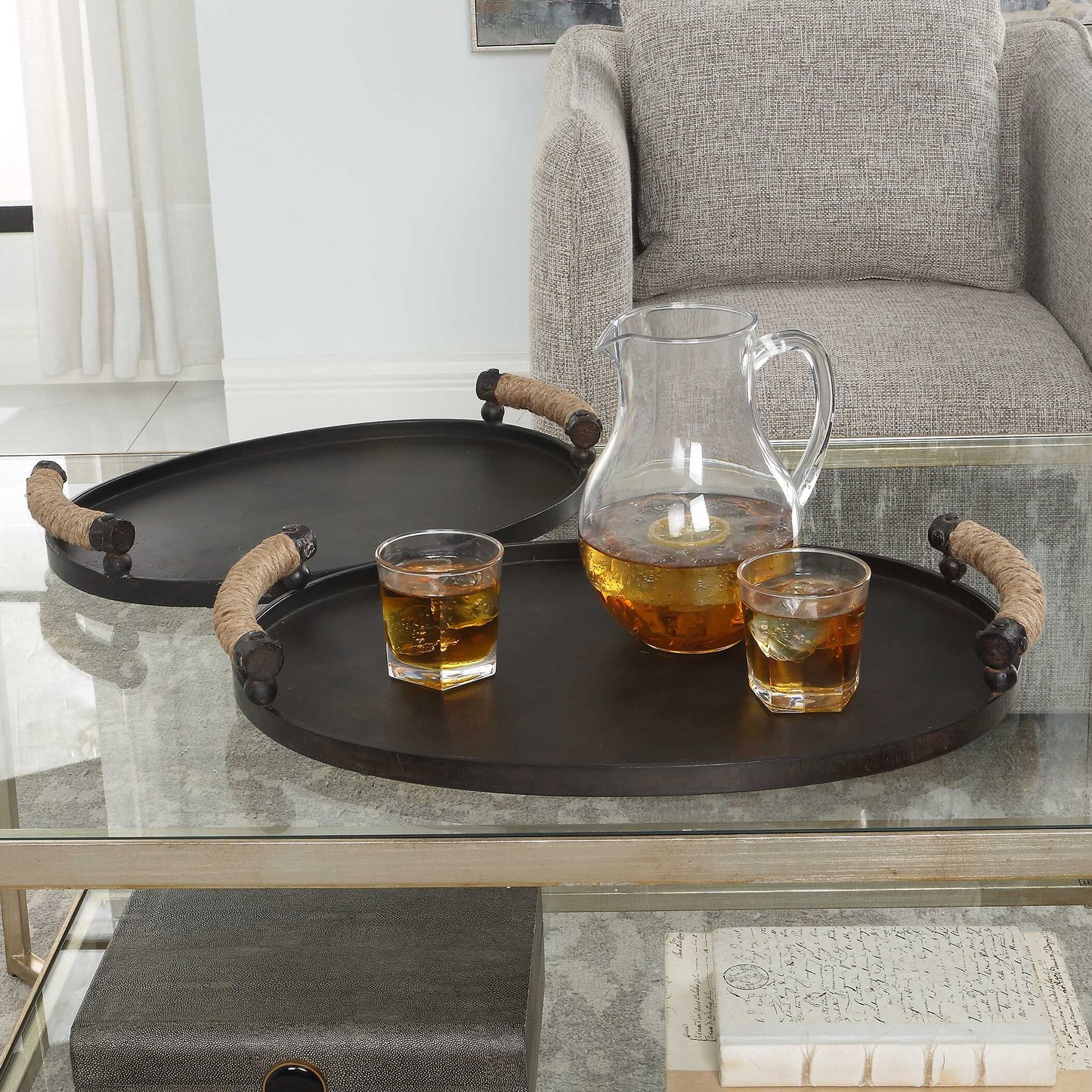 Uttermost Viggo Bronze Trays Set/2