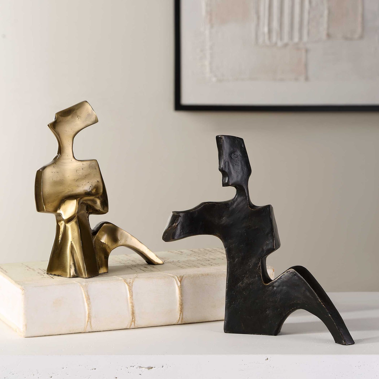 Uttermost Affection Bronze Gold Sculpture Set/2