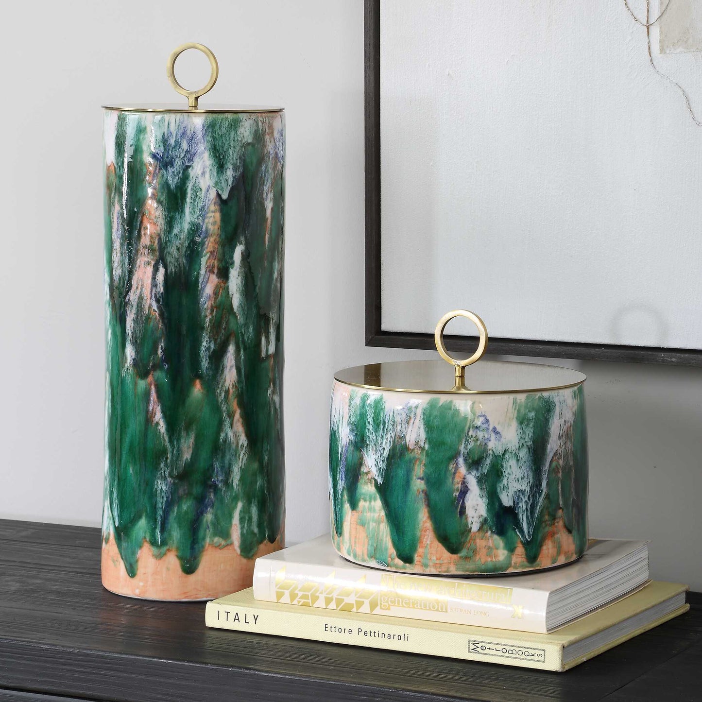 Uttermost Sylvie Ceramic Containers Set/2