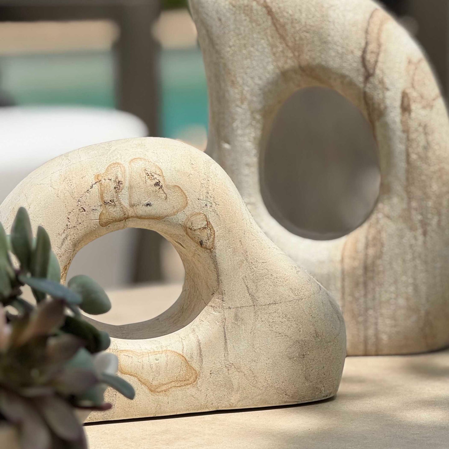 Uttermost Stone Flow Outdoor Sculptures Set/2