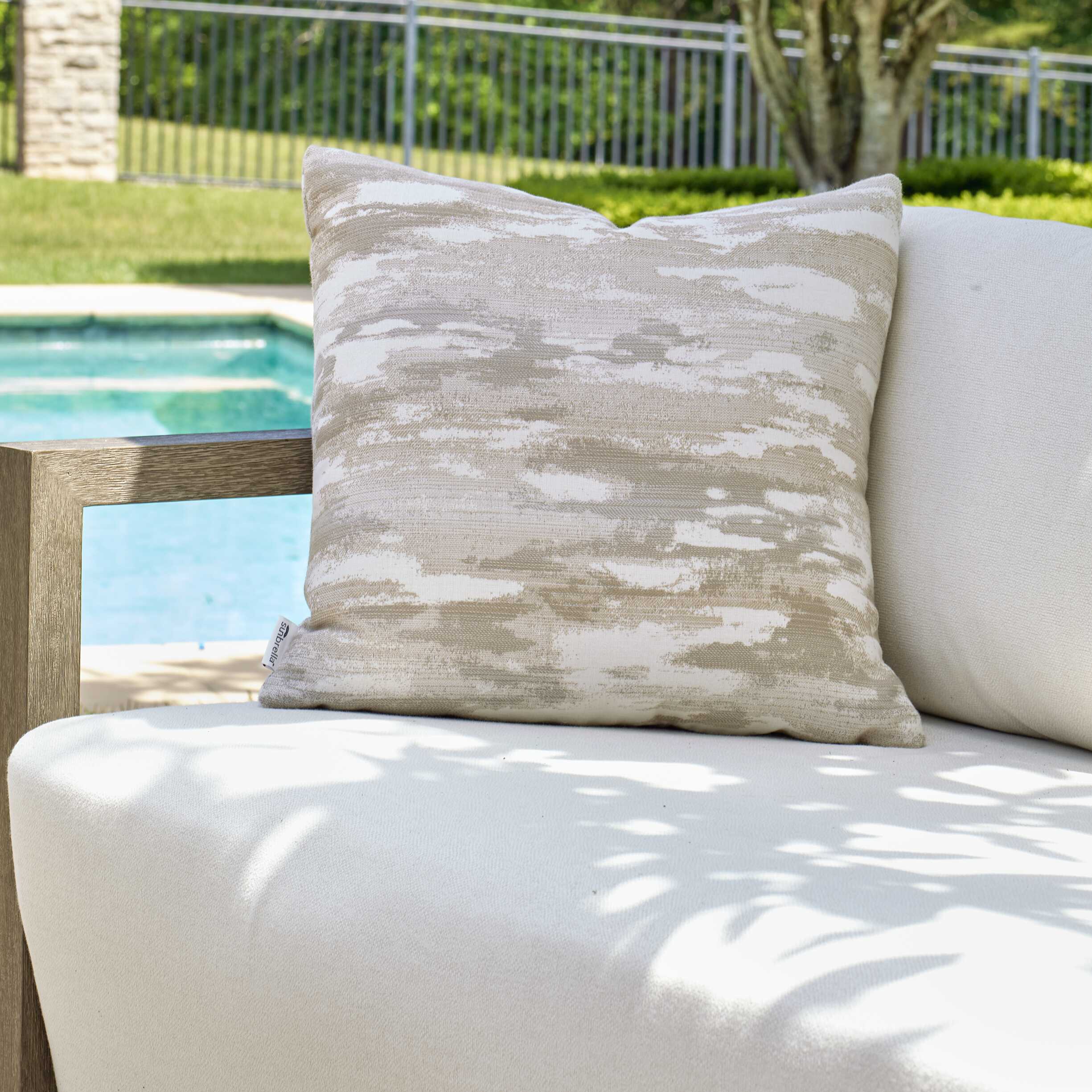 Abstract Waves Outdoor Pillow - Thumbnail 2