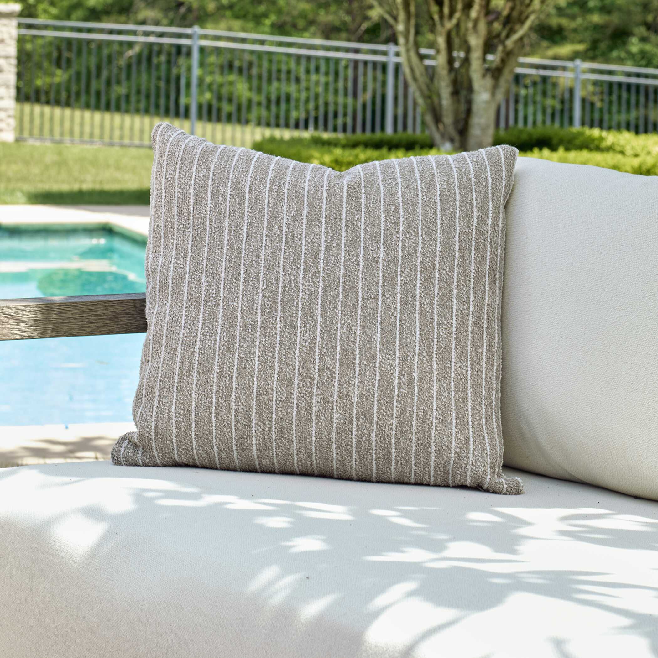 Involve Outdoor Striped Pillow - Thumbnail 2