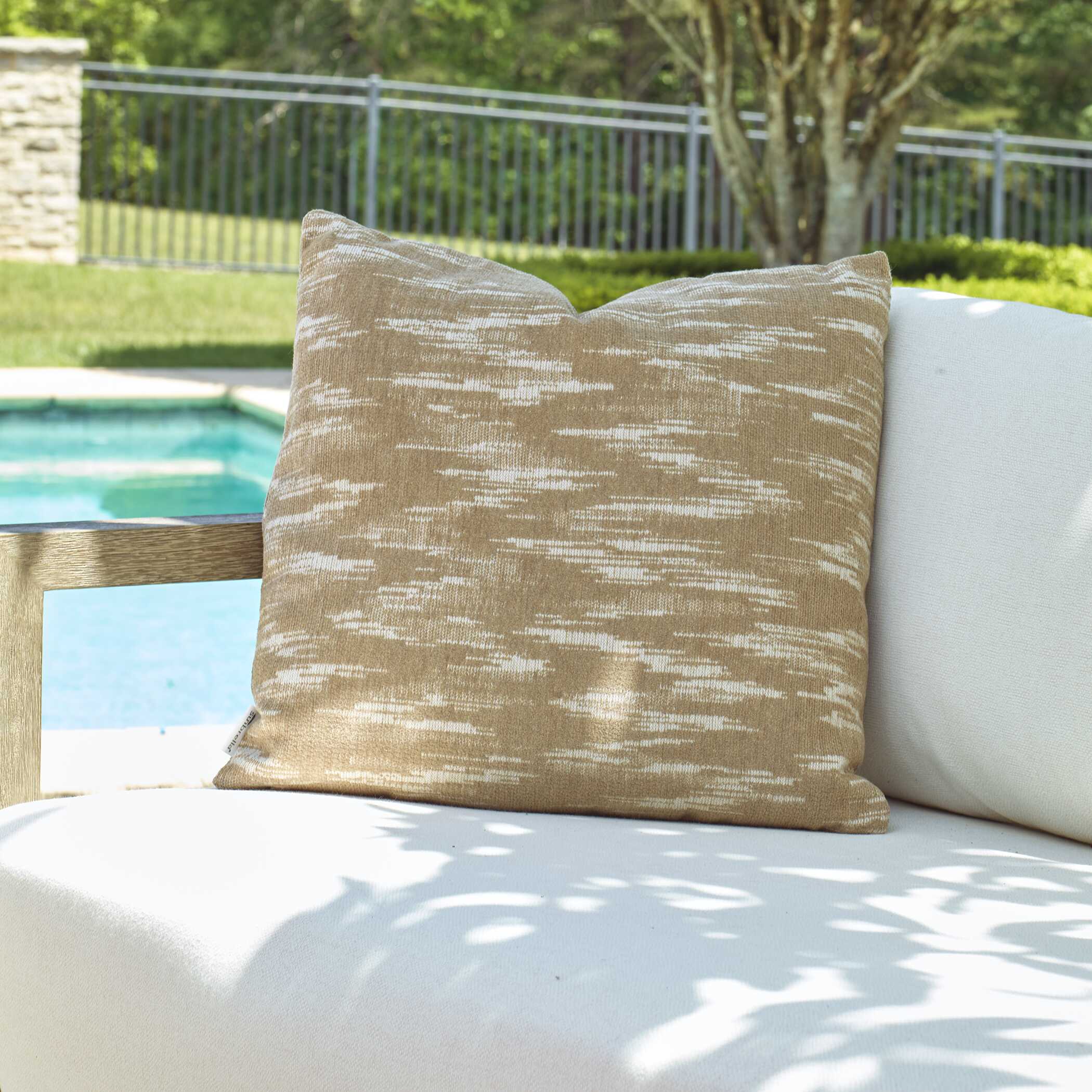 Mountains Outdoor Sand Toned Pillow - Thumbnail 2