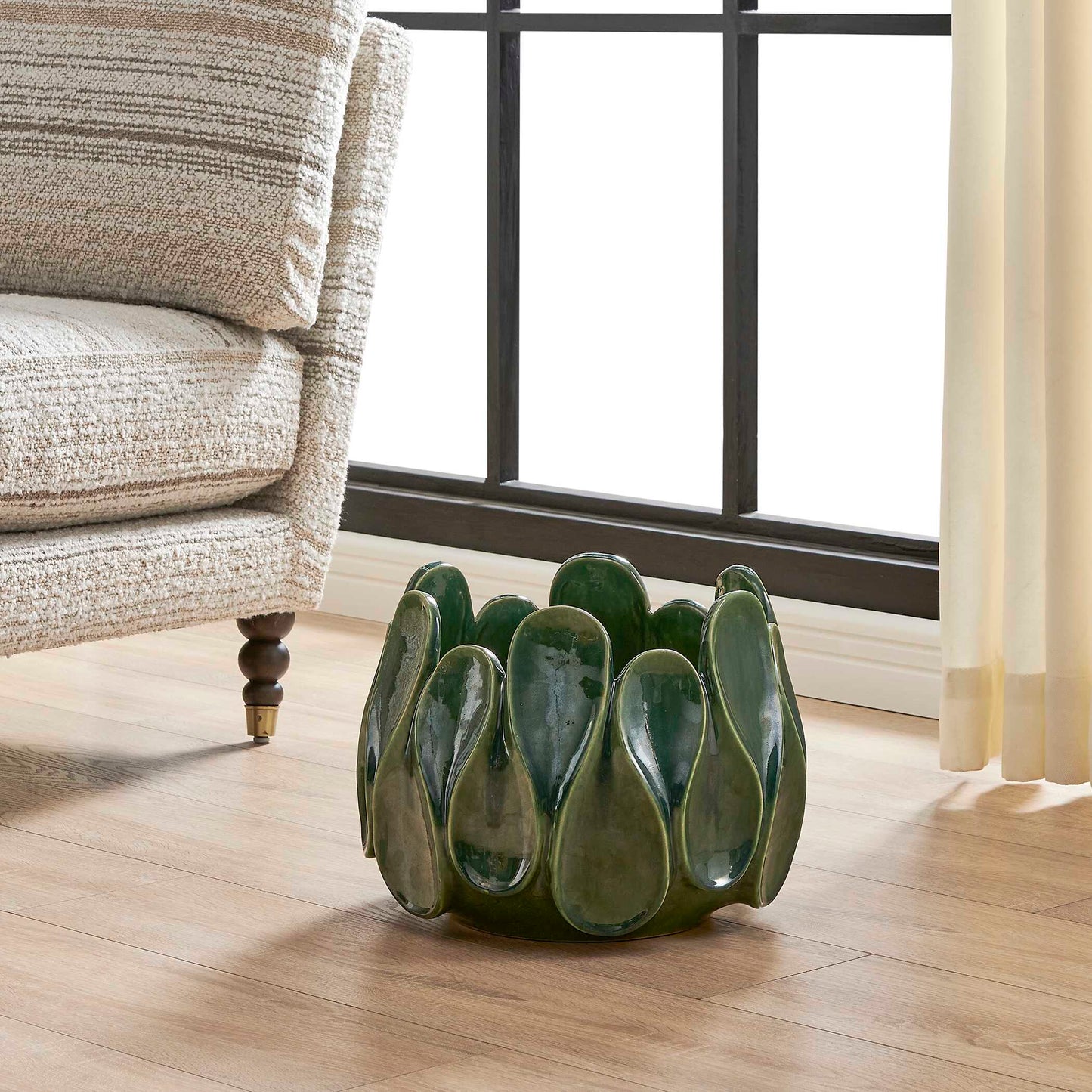Uttermost Petal Pinch Indoor-Outdoor Bowl
