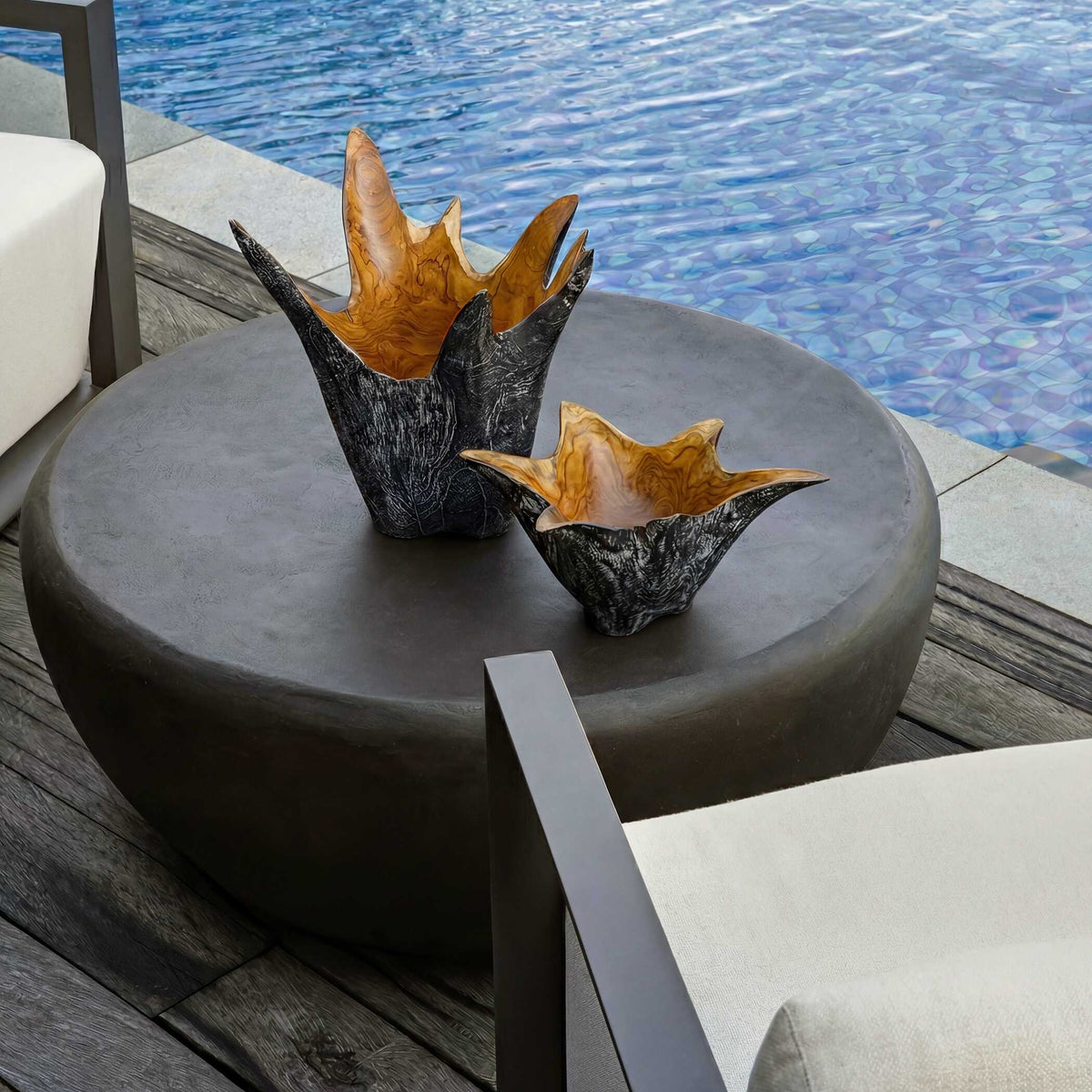 Starpetal Indoor-Outdoor Wooden Bowls Set/2