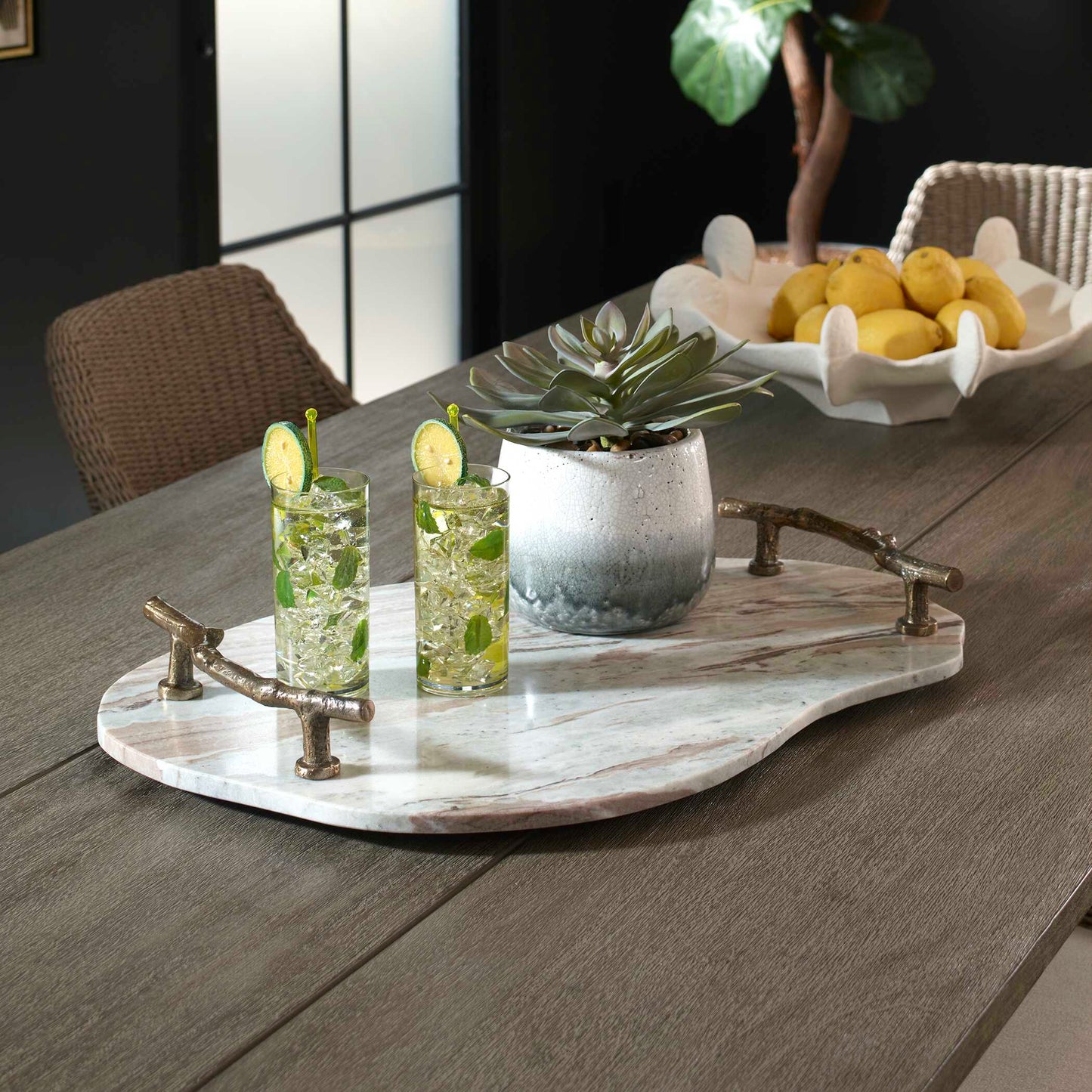 Uttermost Stone And Twig Indoor-Outdoor Tray