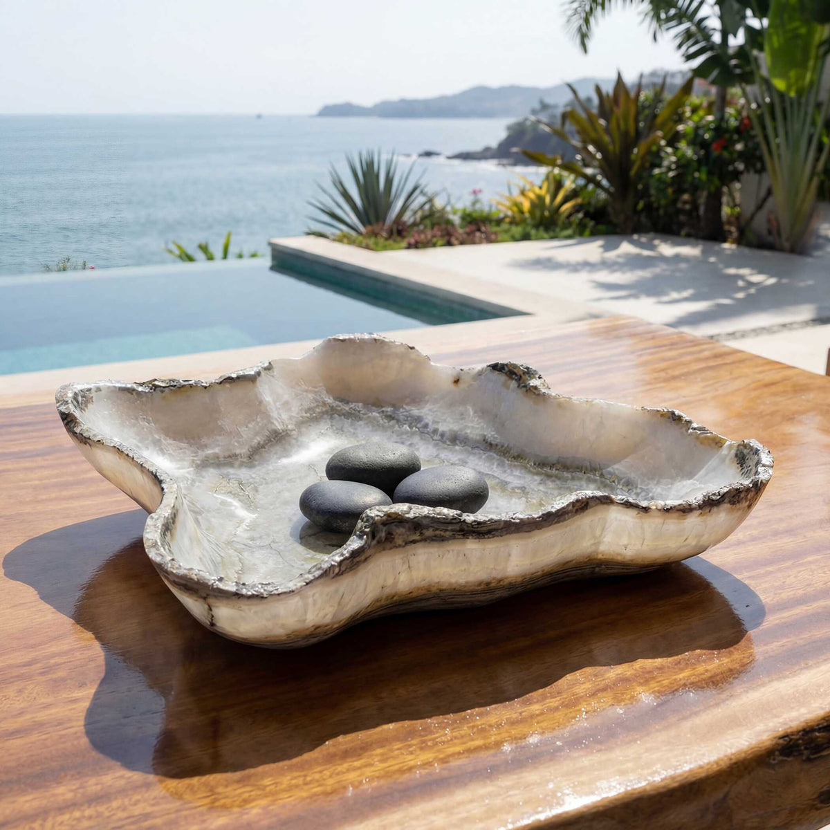 Lunara Indoor-Outdoor Stone Bowl