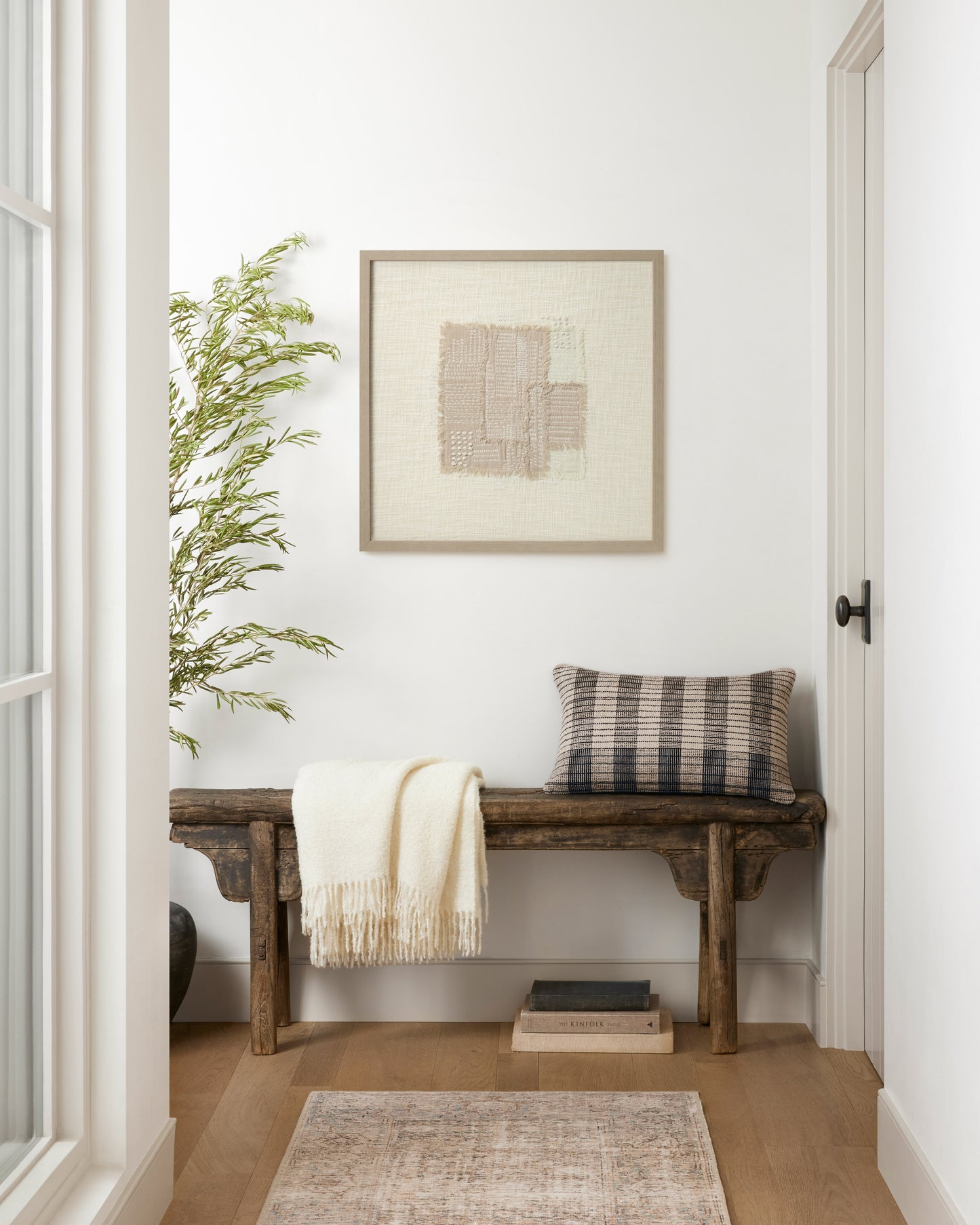 Amber Lewis x Loloi Harbor Beige / Ivory 2'-2" X 2'-2" Wall Art