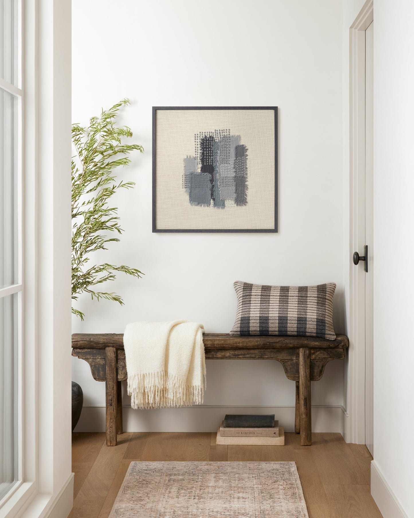 Amber Lewis x Loloi Pebble Grey / Blue 2'-2" X 2'-2" Wall Art