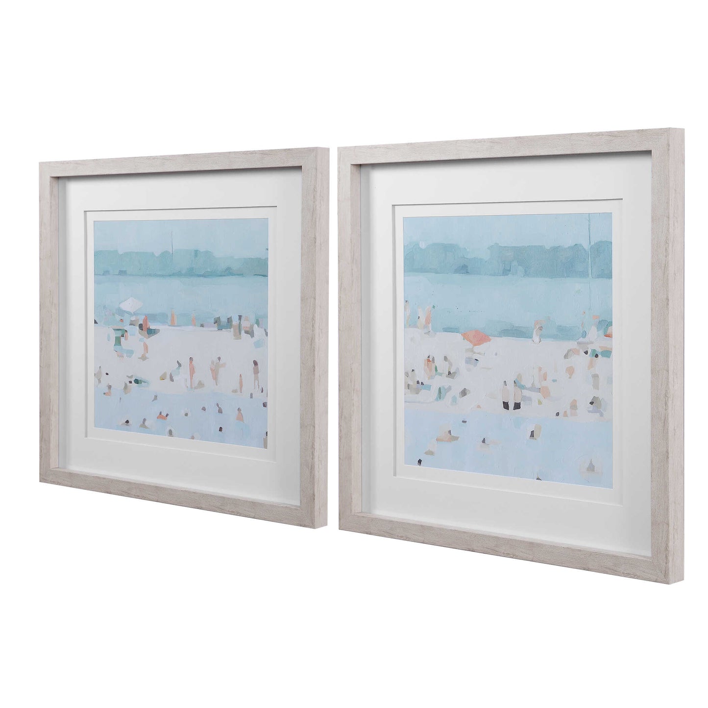 Uttermost Sea Glass Sandbar Framed Prints Set/2