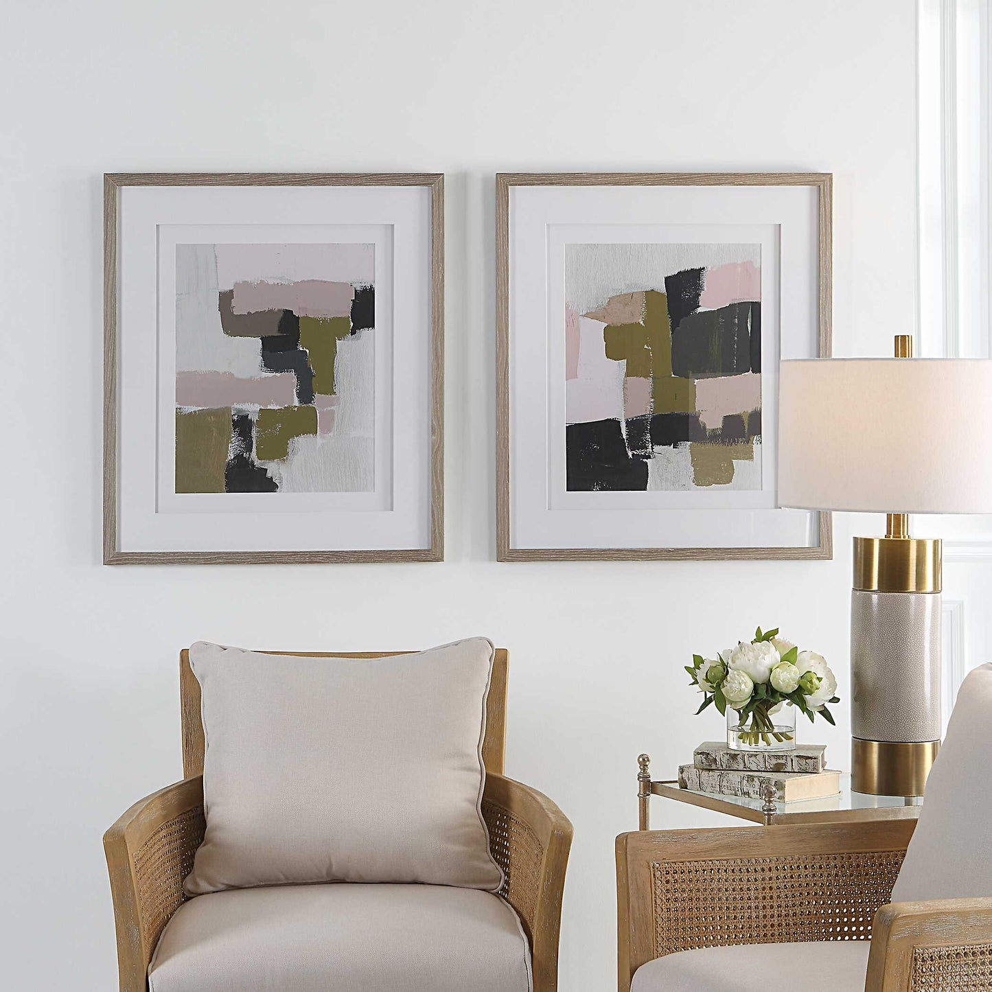 Uttermost Color Block Framed Prints Set/2