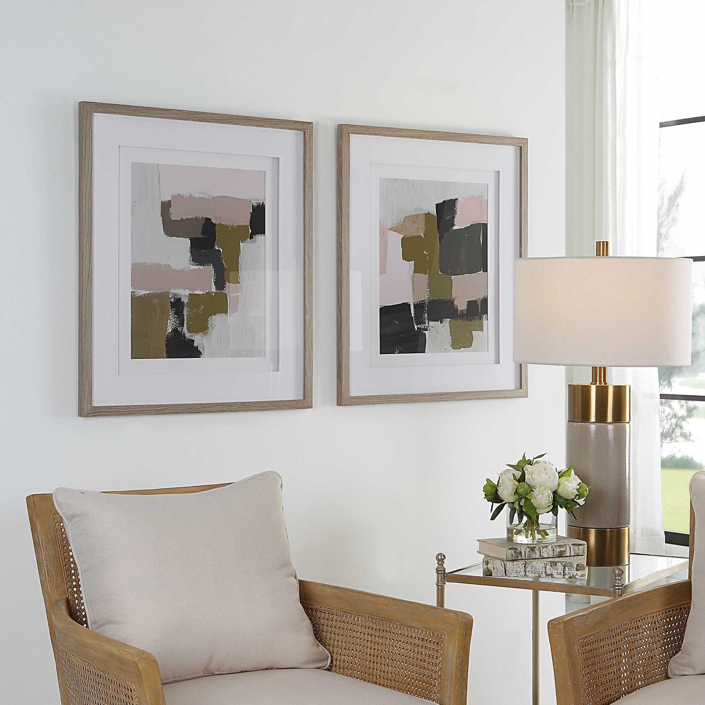 Uttermost Color Block Framed Prints Set/2