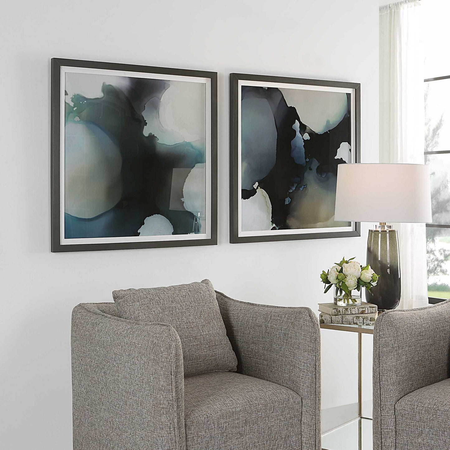 Uttermost Telescopic Abstract Framed Prints Set/2