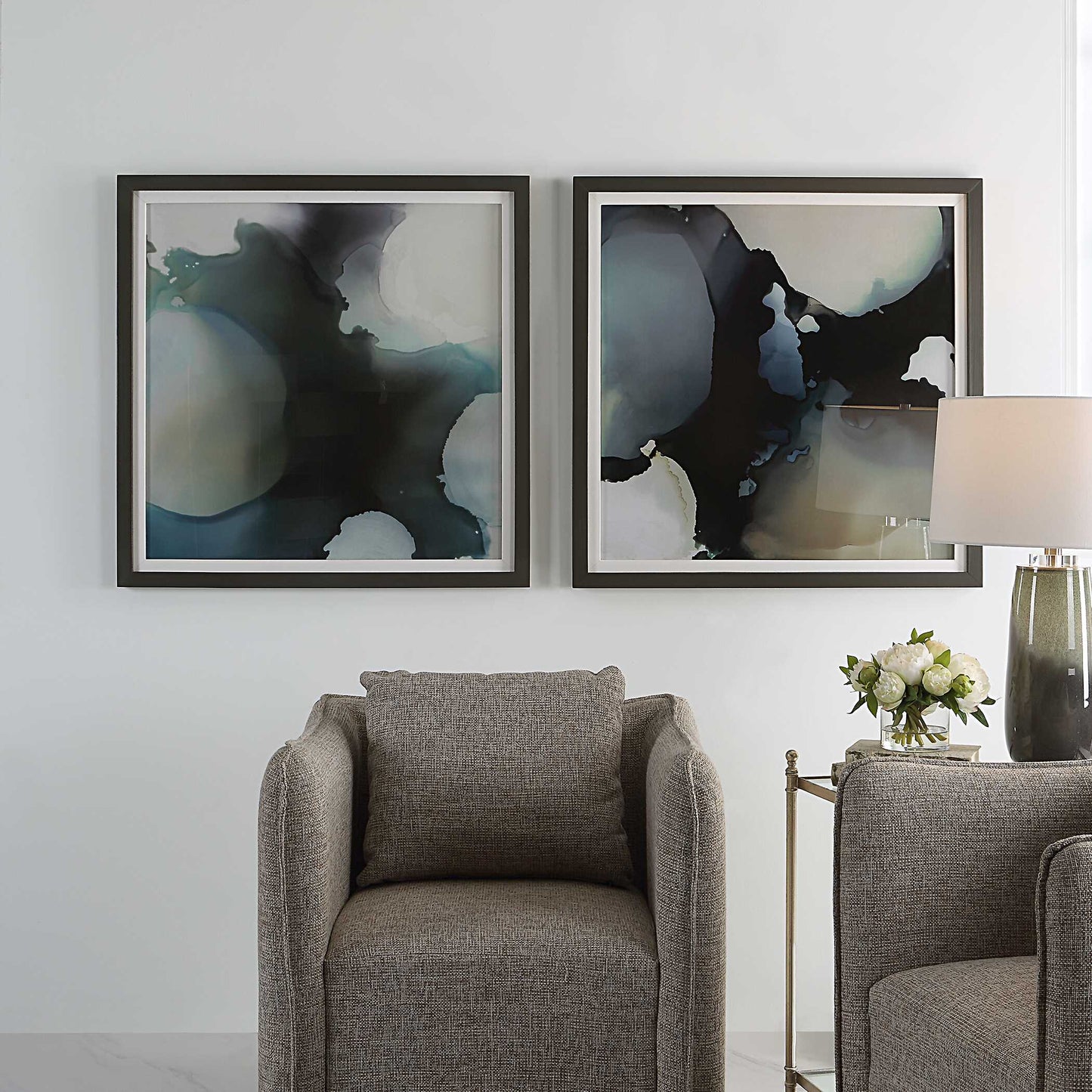 Uttermost Telescopic Abstract Framed Prints Set/2