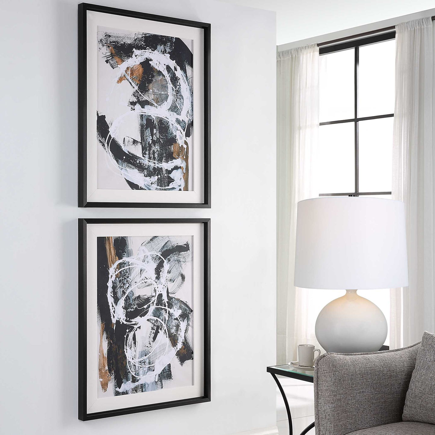 Uttermost Winterland Abstract Prints Set/2