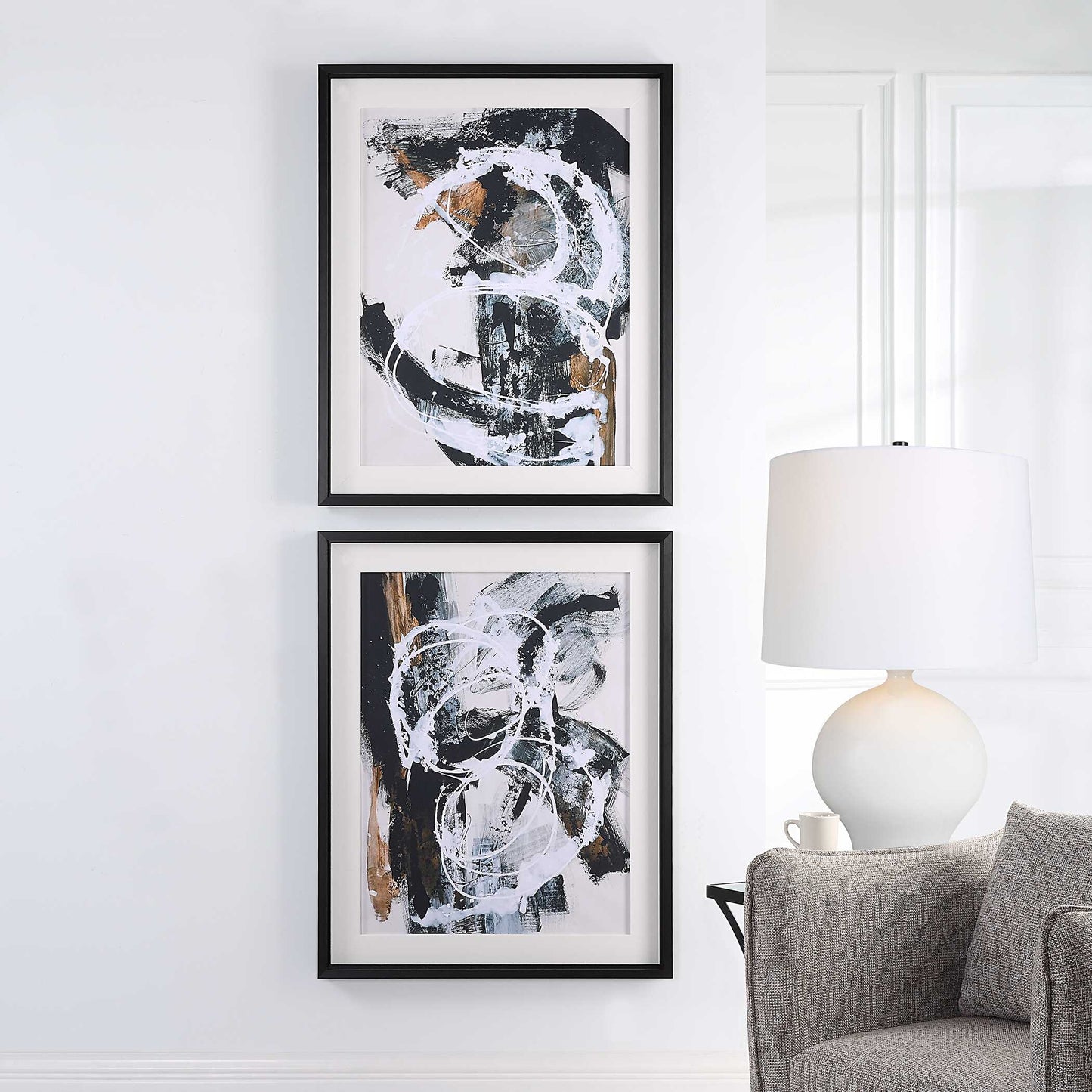 Uttermost Winterland Abstract Prints Set/2