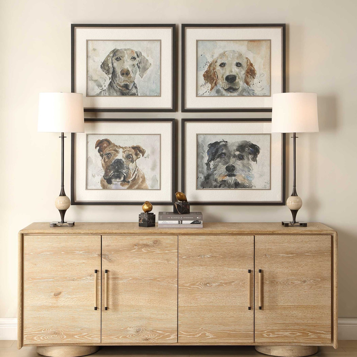 Uttermost Dog Days Framed Prints Set/4