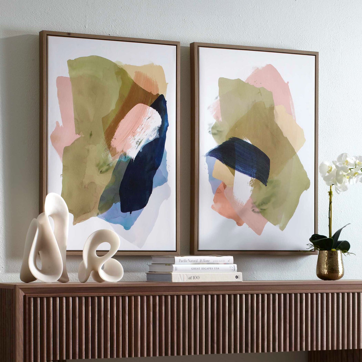 Uttermost Abstract Afternoon Framed Canvases Set/2