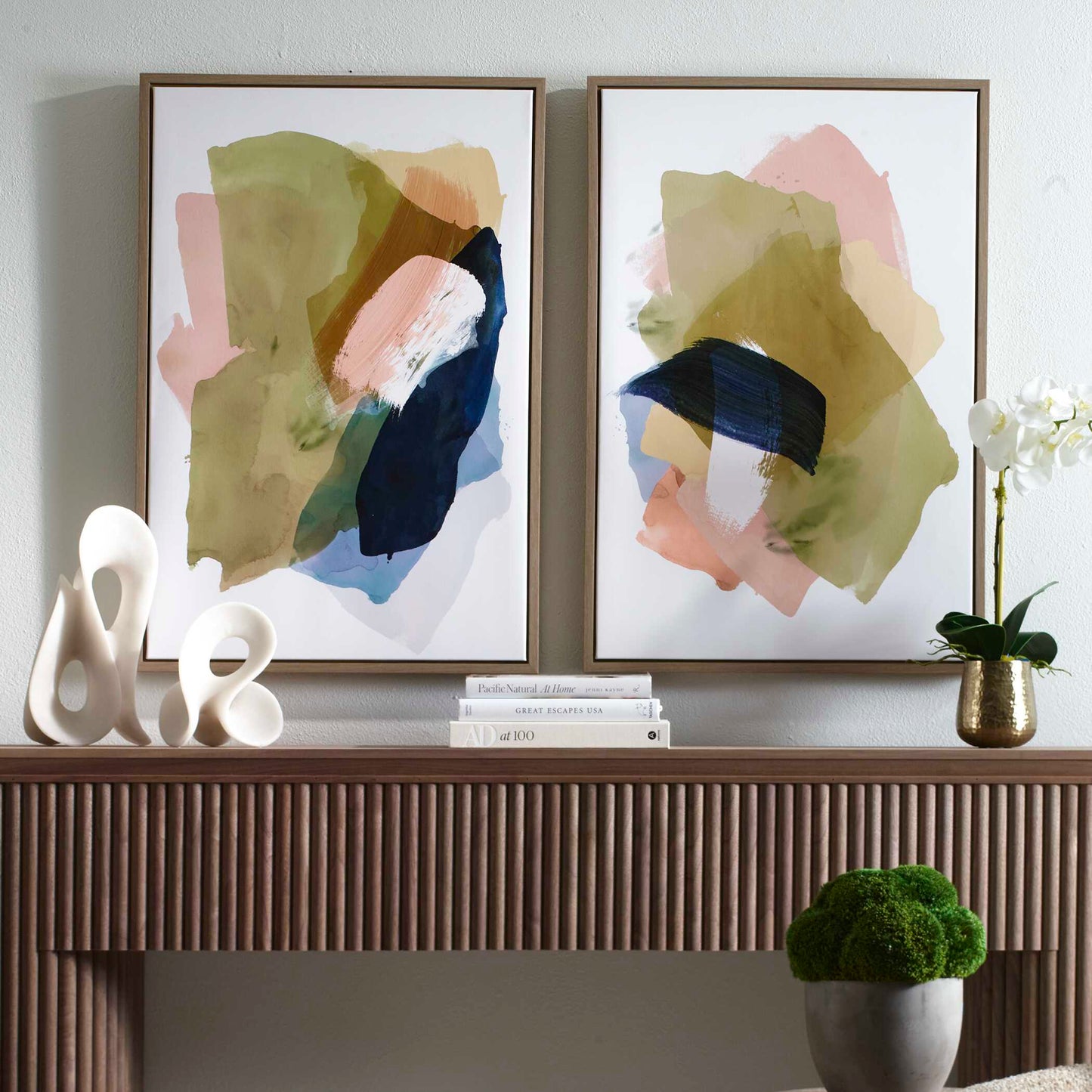 Uttermost Abstract Afternoon Framed Canvases Set/2