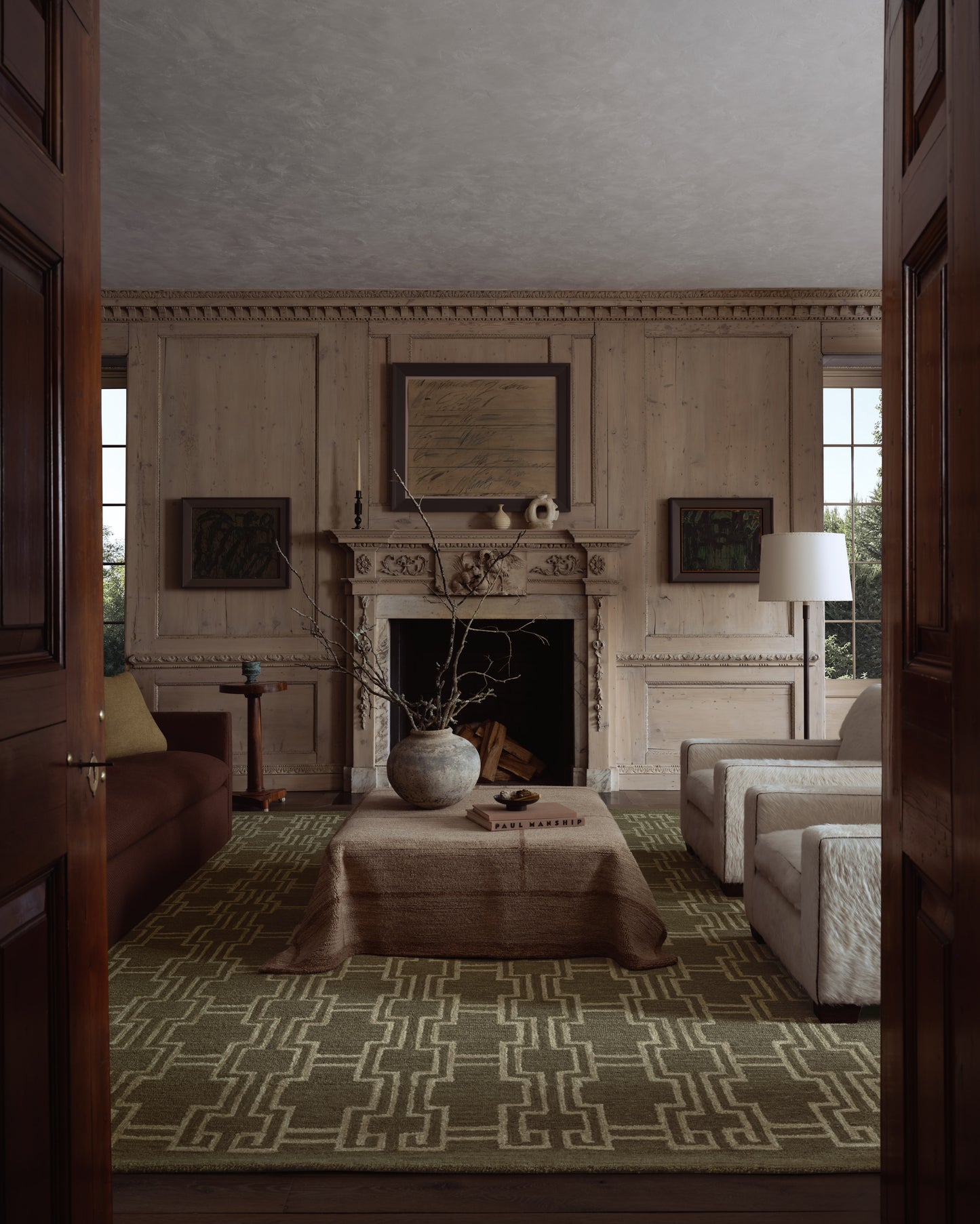 Jeremiah Brent x Loloi Barrow Moss / Beige 2'-3" x 3'-9" Accent Rug