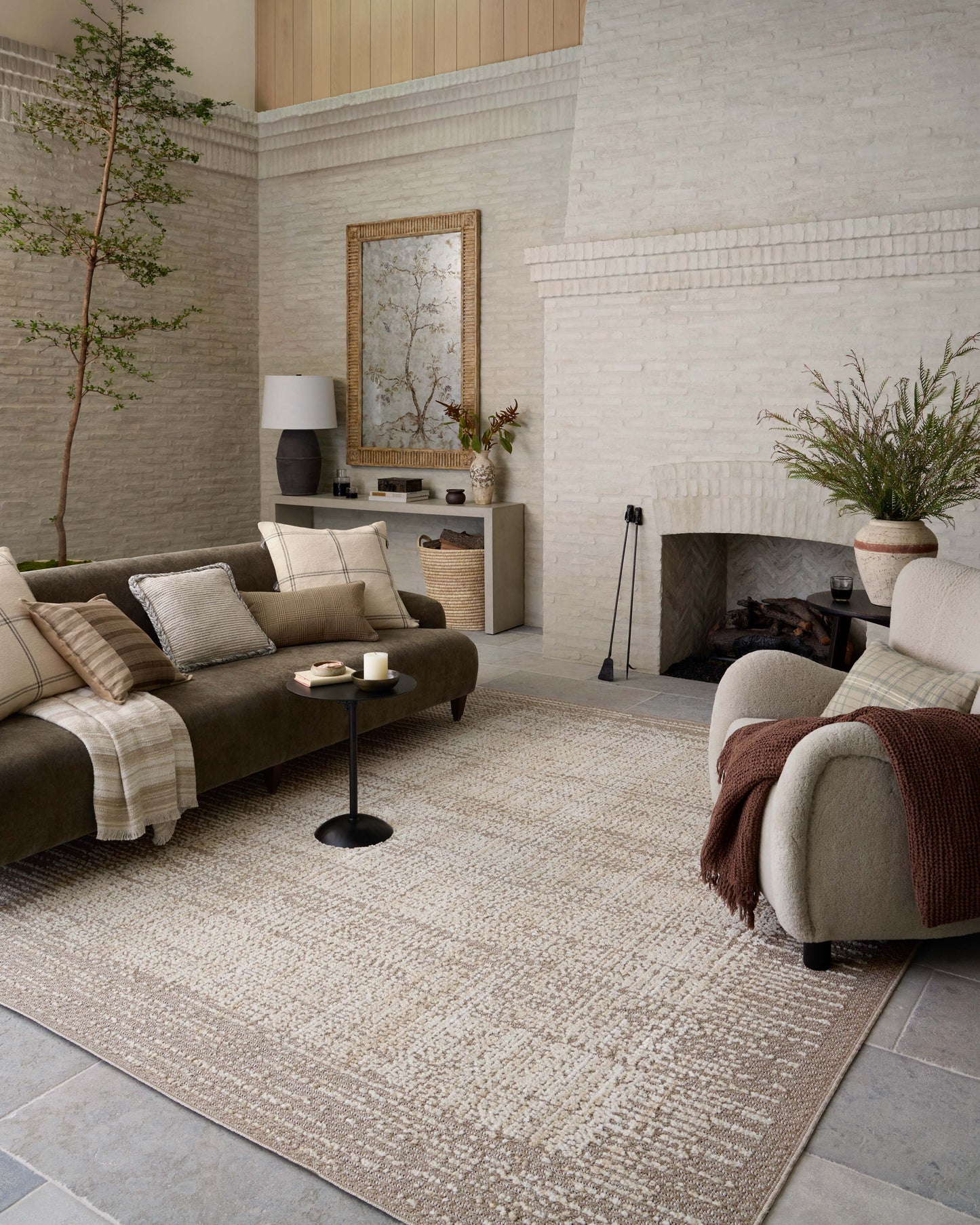 Amber Lewis x Loloi Bexley Natural / Taupe 18" x 18" Sample