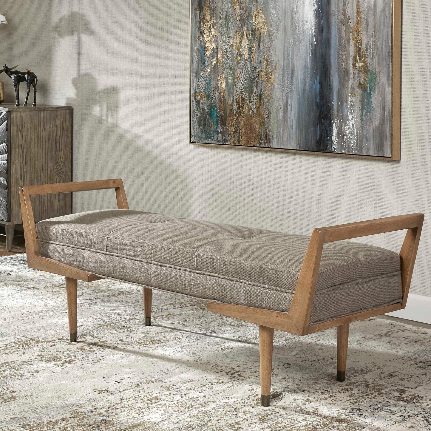 Uttermost Waylon Modern Bench