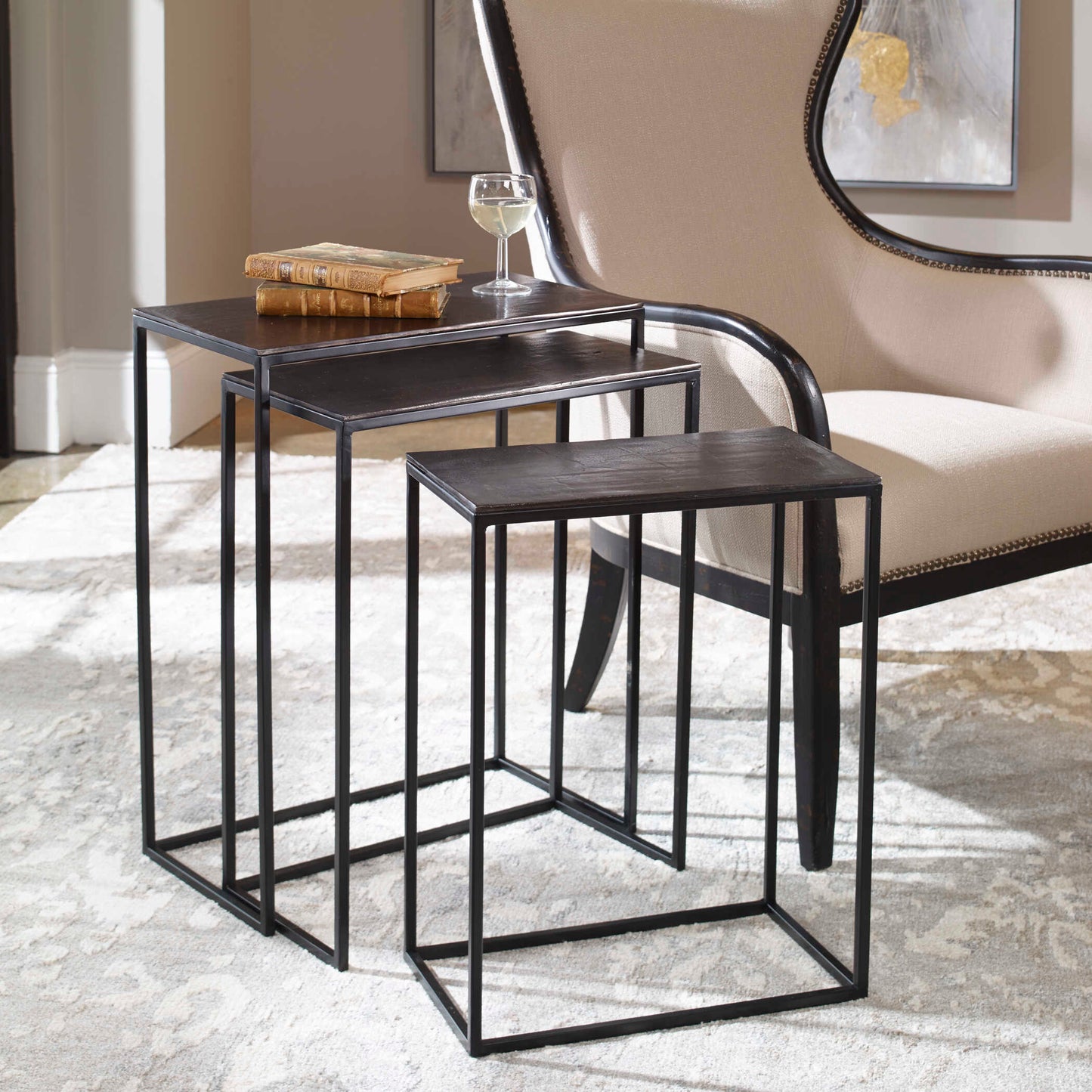 Uttermost Coreene Iron Nesting Tables Set/3