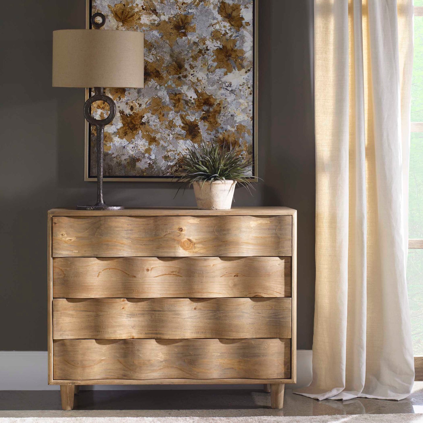 Uttermost Crawford Light Oak Accent Chest