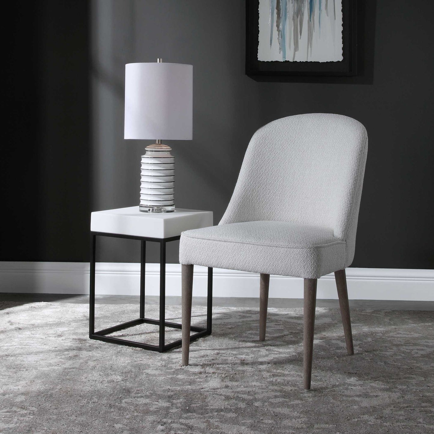 Uttermost Brie Armless Chair White Set Of 2