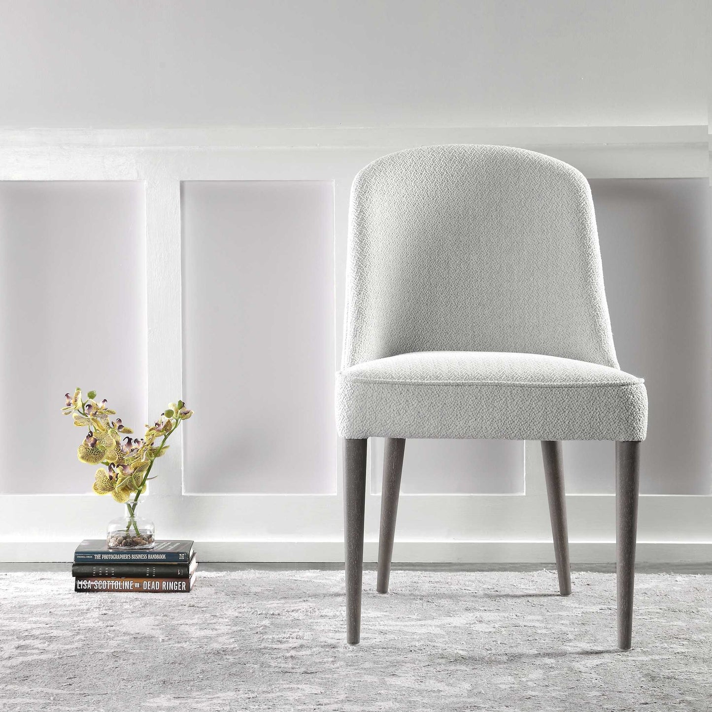 Uttermost Brie Armless Chair White Set Of 2