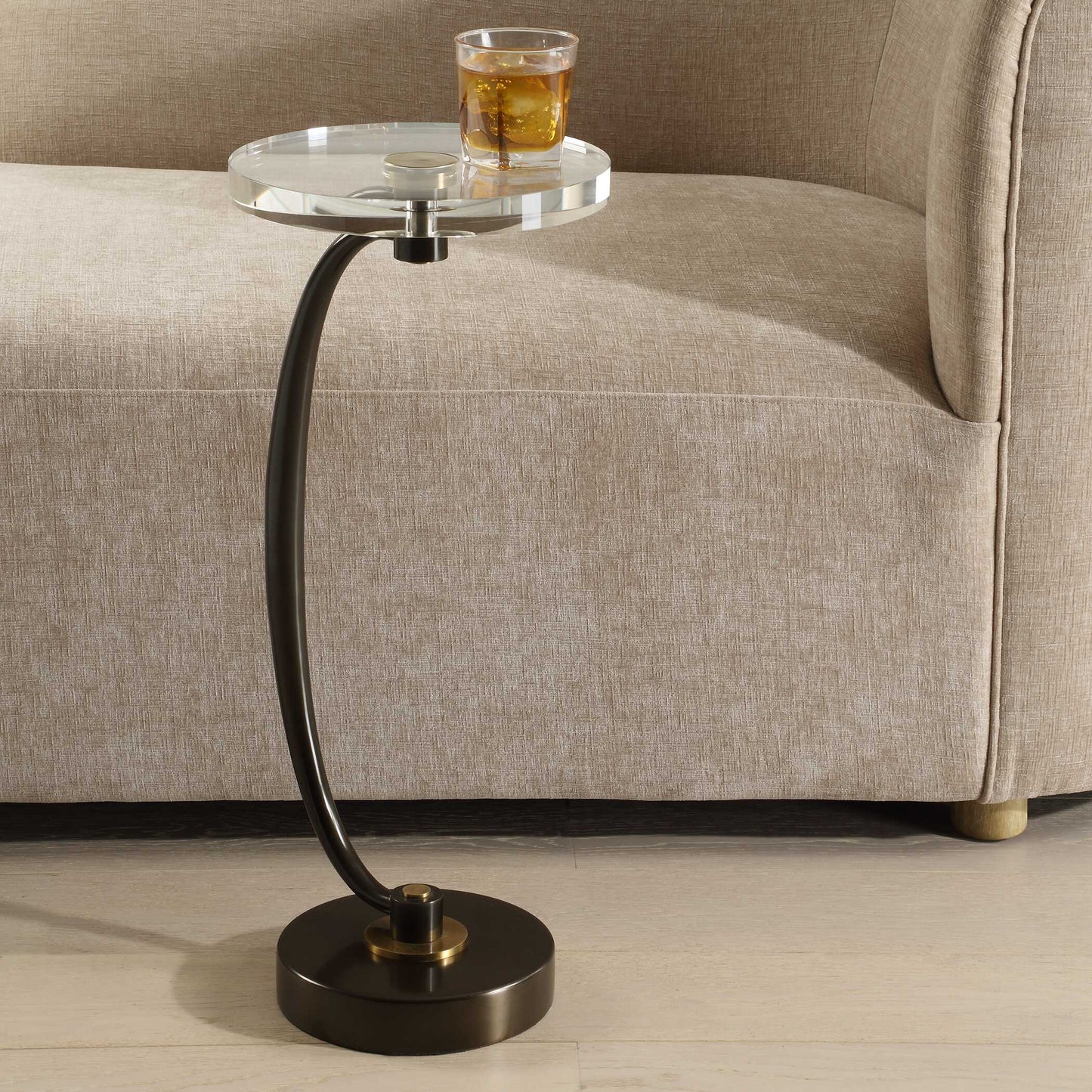 Uttermost Waveney Bronze Drink Table
