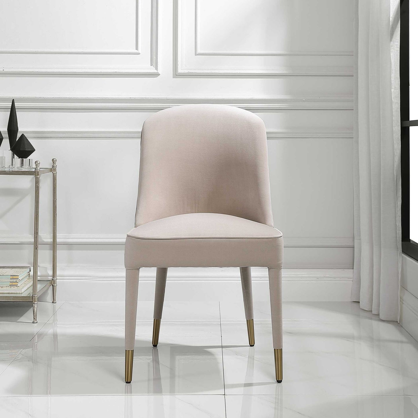 Uttermost Brie Armless Chair Champagne Set Of 2